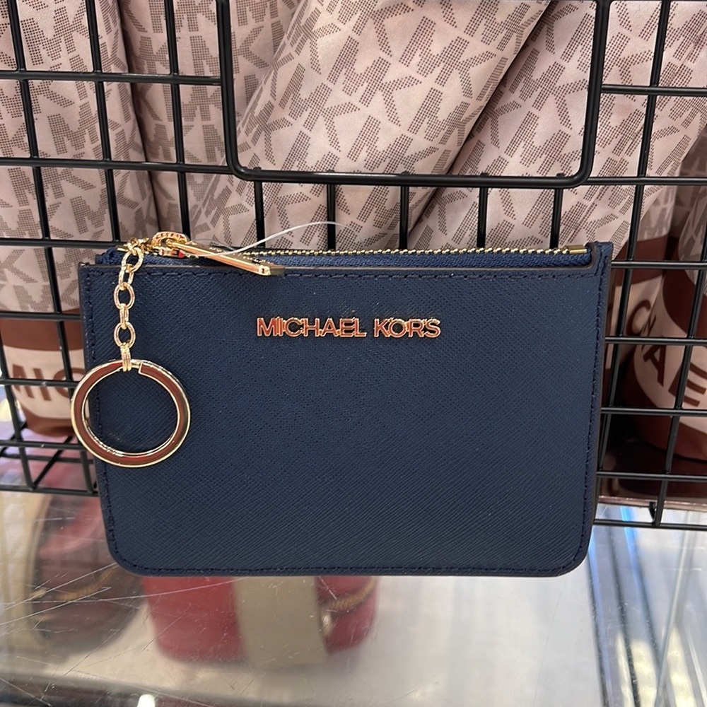 MICHAEL KORS SMALL TOP ZIP COINPOUCH WITH ID KEYCHAIN CARDHOLDER WALLET 
NWT - Picture 6 of 16